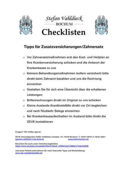 Tipps zur Krankenversicherung